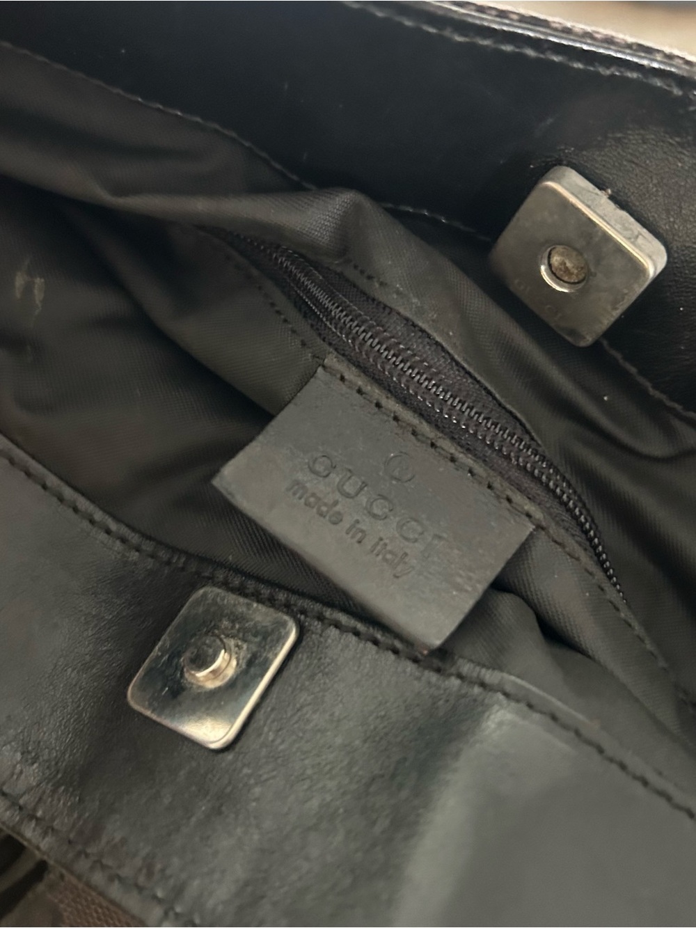Gucci Black GG Monogram Shoulder Bag - Picture 6 of 7